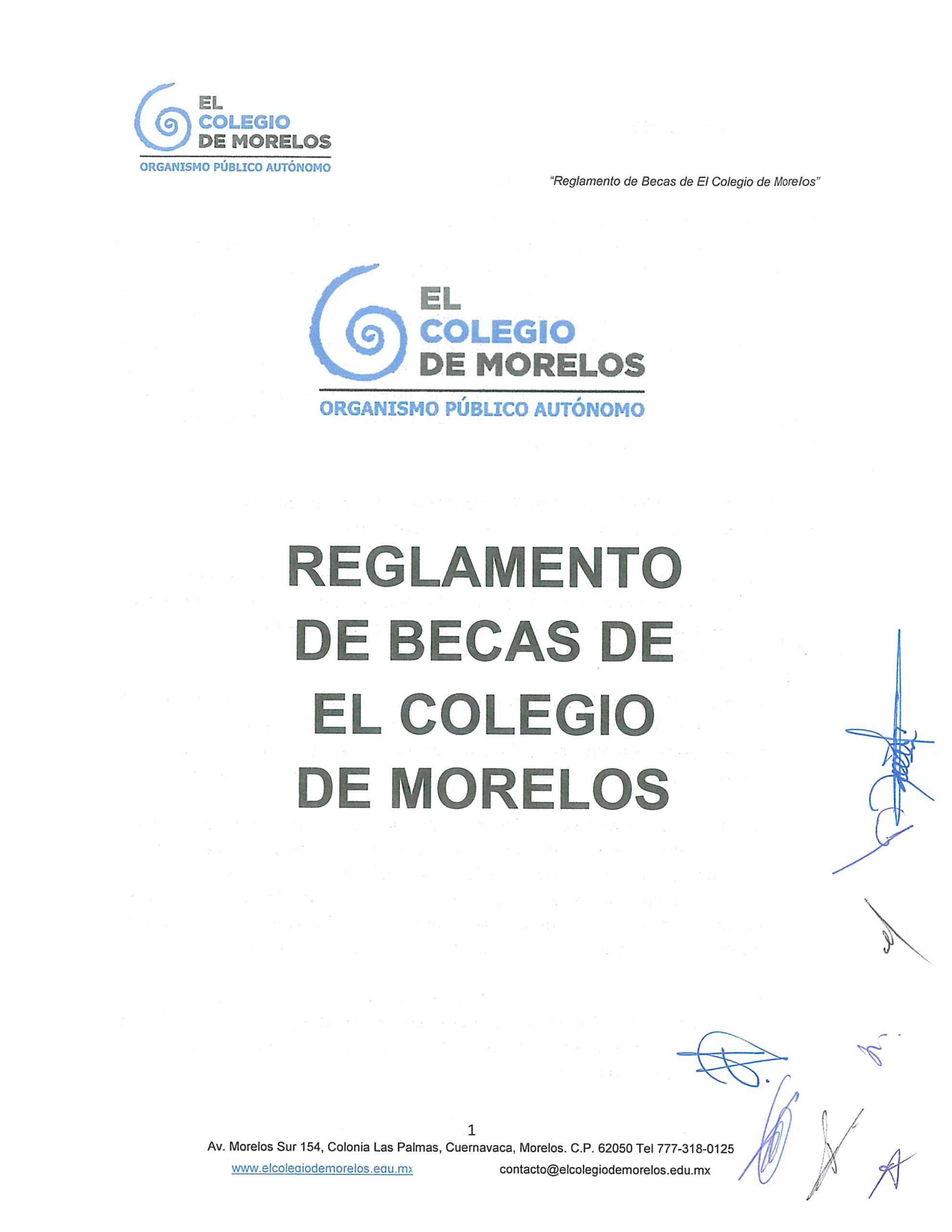 Reglamento De Becas 2022 - El Colegio De Morelos